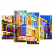 Philadelphia Stadtbild-Segeltuch-Wand-Kunst / abstraktes Straßen-Giclee-Segeltuch-Druck / gerahmte Grafik für Wand-Abziehbild